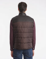 DOUDOUNE SANS MANCHE CHESTER EN CUIR MARRON