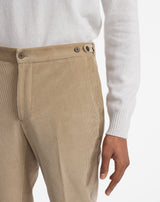 PANTALON ELLYS EN VELOURS CÔTELé BEIGE MOYEN