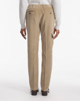 PANTALON ELLYS EN VELOURS CÔTELé BEIGE MOYEN