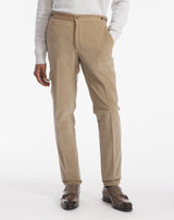 PANTALON ELLYS EN VELOURS CÔTELé BEIGE MOYEN