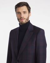 Veste MENTORE tartan bleu marine et bordeaux