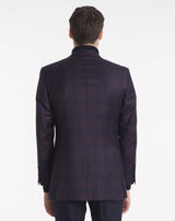 Veste MENTORE tartan bleu marine et bordeaux