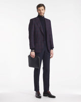 Veste MENTORE tartan bleu marine et bordeaux