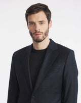 Veste ELYSEE à carreaux vert super 110'S