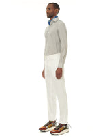 Pantalon ajusté en coton ENCIO Blanc
