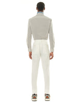 Pantalon ajusté en coton ENCIO Blanc