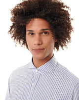 Chemise formelle Kingsley à rayures bleu/blanc