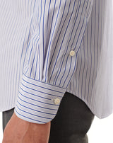 Chemise formelle Kingsley à rayures bleu/blanc