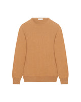 Camel round neck jumper in cashmere MOHCEN