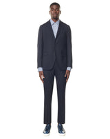 Costume destructuré Montecarlo laine stretch uni Marine