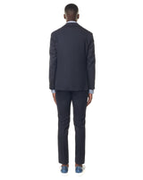 Costume destructuré Montecarlo laine stretch uni Marine