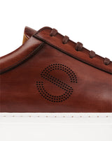 Sneakers patinées siglée S OCHEY marron