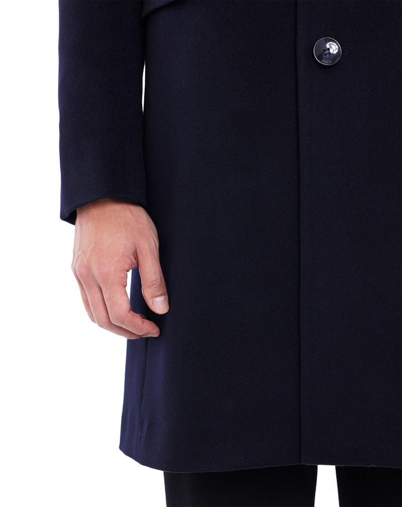 Navy HARVEY cashmere coat