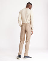 Pantalon ENCIO Beige en laine et cachemire