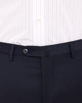 Navy Super 120S ENCIO fitted pants 