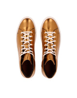 Sneakers montantes ORTON en cuir Or logotées Smalto
