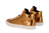 Sneakers montantes ORTON en cuir Or logotées Smalto