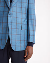 Veste iconique Mentore à carreaux bleu