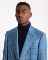 Veste iconique Mentore à carreaux bleu