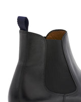 FERDY BLACK CALFSKIN ANKLE BOOTS