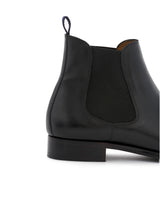 FERDY BLACK CALFSKIN ANKLE BOOTS