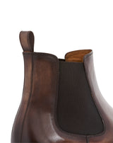 FERDY CHOCOLATE CALFSKIN ANKLE BOOTS