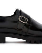 FODHIL BLACK CALFSKIN BUCKLE LOAFERS