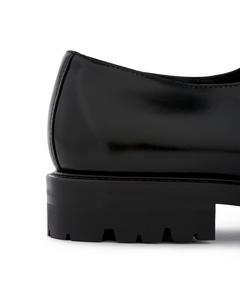 FODHIL BLACK CALFSKIN BUCKLE LOAFERS
