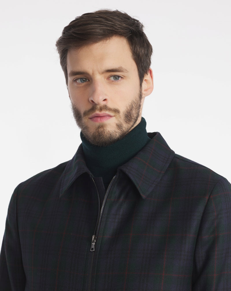 blouson norman en Tartan bleu vert et rouge