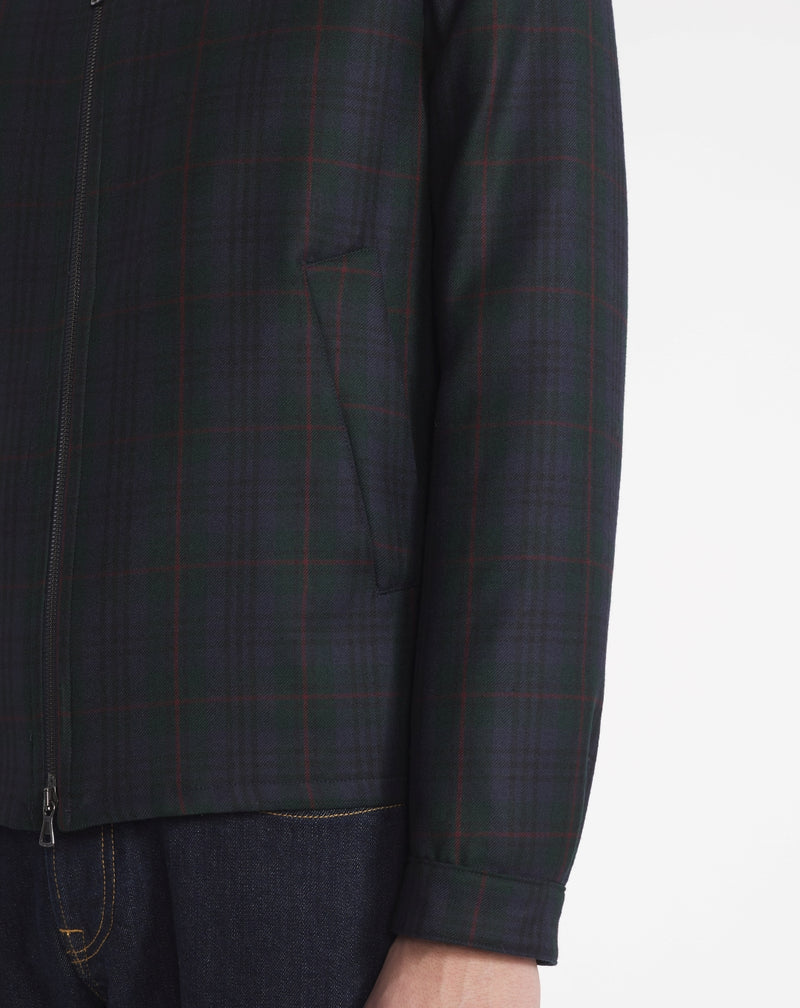 blouson norman en Tartan bleu vert et rouge