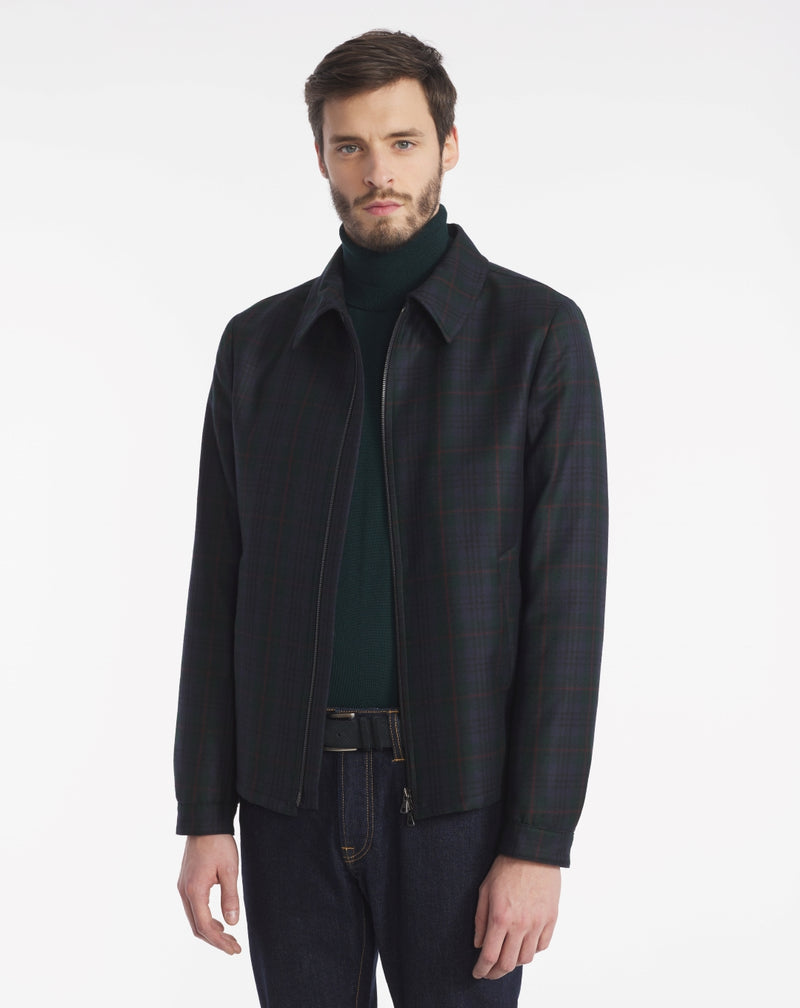 Norman jacket in blue, green and red tartan