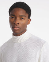 mewen turtleneck sweater in ecru merino wool