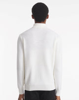 mewen turtleneck sweater in ecru merino wool