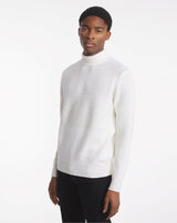 mewen turtleneck sweater in ecru merino wool