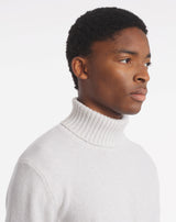 pebble gray marwan turtleneck sweater