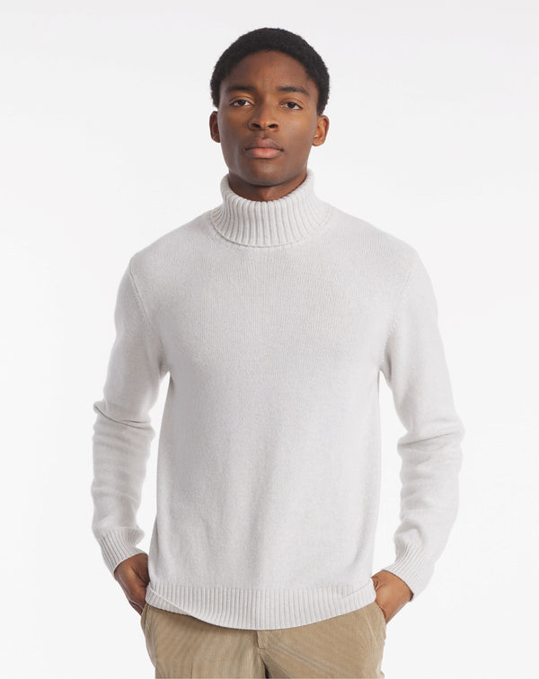 pebble gray marwan turtleneck sweater