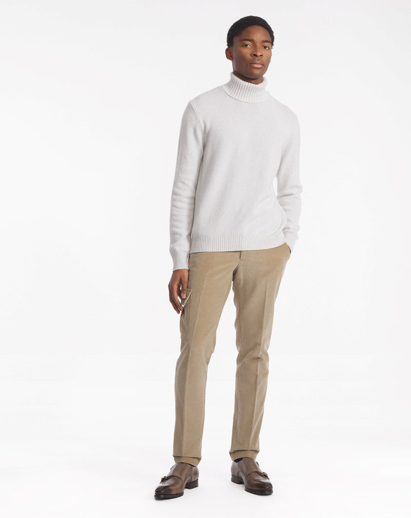 pebble gray marwan turtleneck sweater