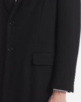SHERMAN cashmere coat with embroidery detail BLACK