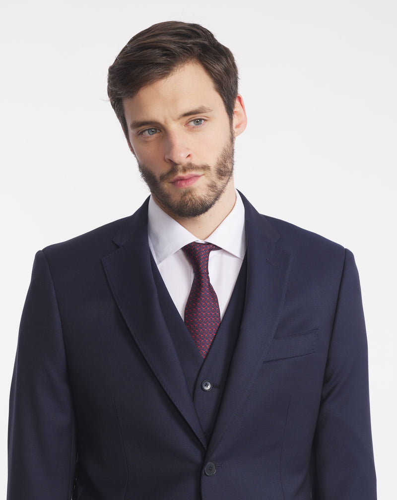 LONDON SUPER 120'S STRETCH SUIT MIDNIGHT BLUE