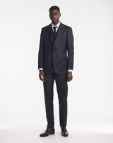 MENTOR COSTUME in super 110'S MIDNIGHT BLUE with DOUBLE TENNIS STRIPES