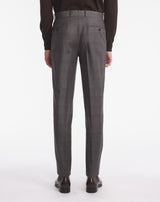 Elysée SUPER 110'S BROWN AND BLUE PRINCE OF WALES TROUSERS