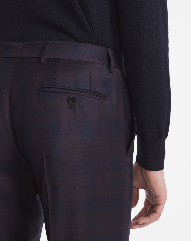 Pantalon Tartan marzio BLEU MARINE et BORDEAUX