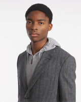 ANKO JACKET IN VIRGIN WOOL and black cashmere