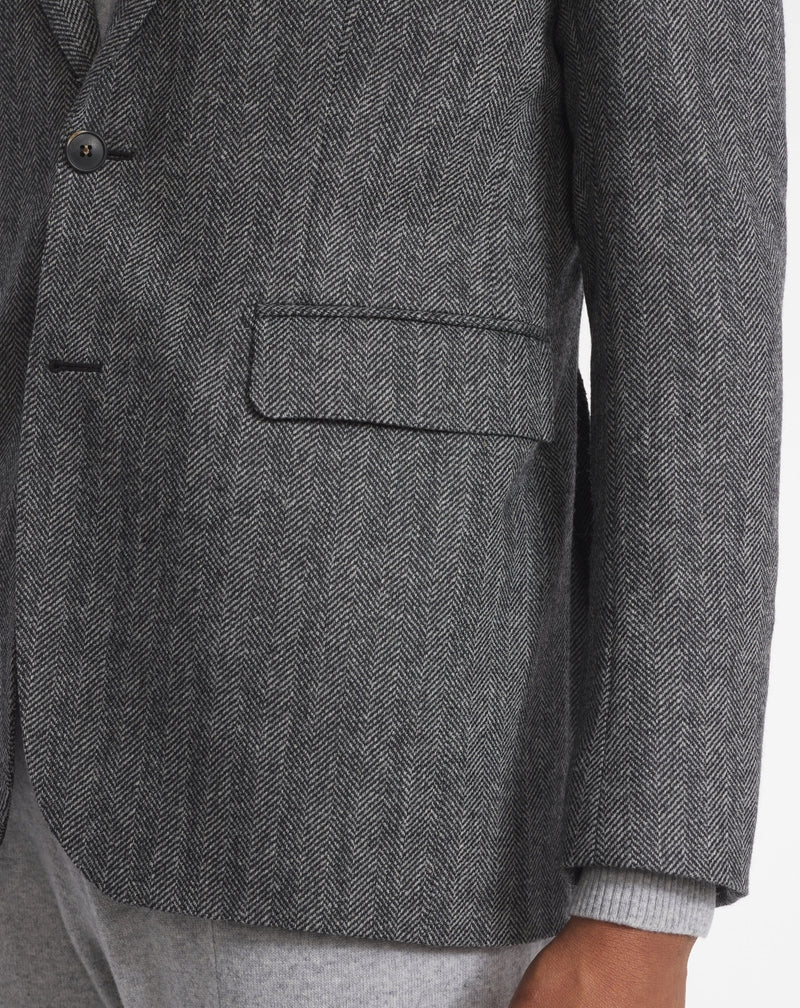 ANKO JACKET IN VIRGIN WOOL and black cashmere
