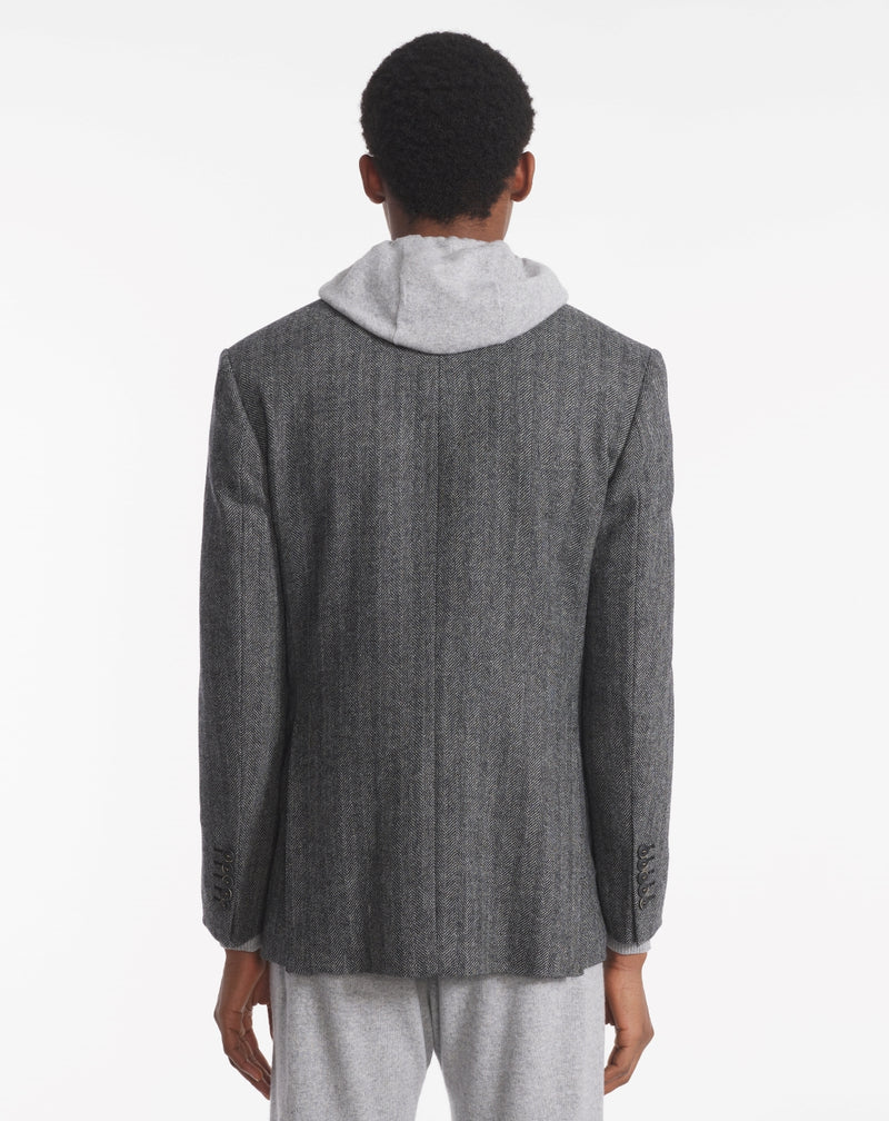 ANKO JACKET IN VIRGIN WOOL and black cashmere
