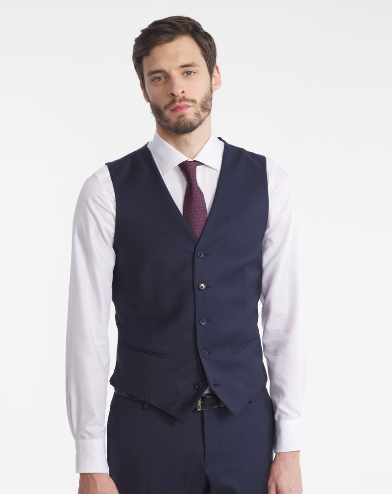 London super 120s midnight blue vest