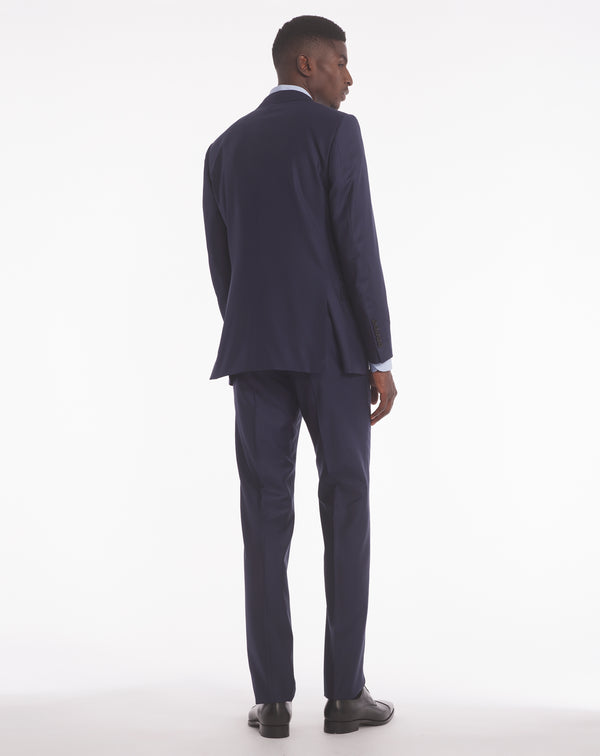 MURANO navy blue pinstripe suit, super 150s