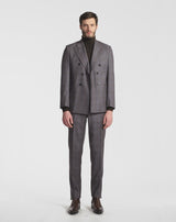 Elysée SUPER 110'S BROWN AND BLUE PRINCE OF WALES TROUSERS