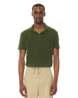 Green DENIS towelling polo