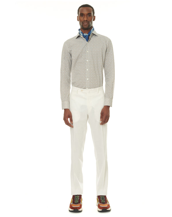 White ENCIO fitted pant